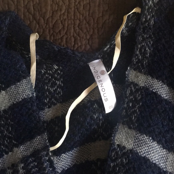 Cotton/Alpaca wrap poncho - Picture 4 of 7